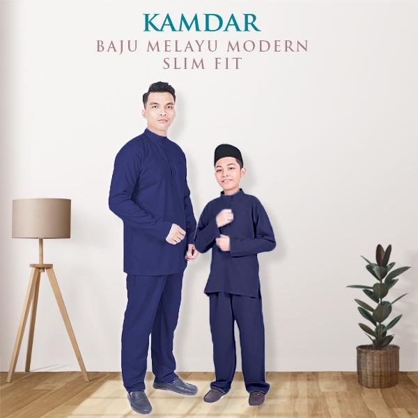 Mikail Baju Melayu Modern Slim Fit Sedondon Kain Toyobo Cotton (FREE SAMPIN) Baju Melayu Raya untuk Ayah & Anak 2025