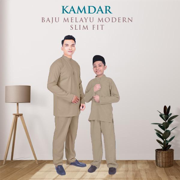 Mikail Baju Melayu Modern Slim Fit Sedondon Kain Toyobo Cotton (FREE SAMPIN) Baju Melayu Raya untuk Ayah & Anak 2025