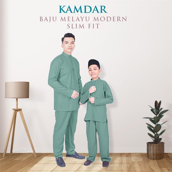 Mikail Baju Melayu Modern Slim Fit Sedondon Kain Toyobo Cotton (FREE SAMPIN) Baju Melayu Raya untuk Ayah & Anak 2025