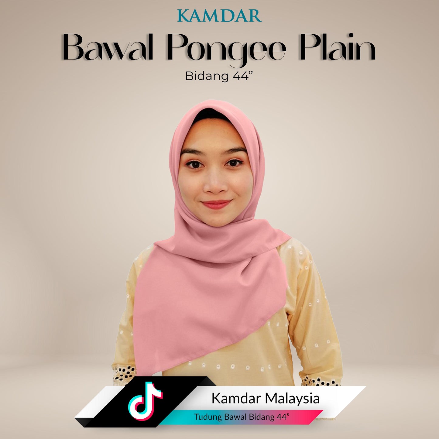 Elvia Pongee Plain Bawal 44"