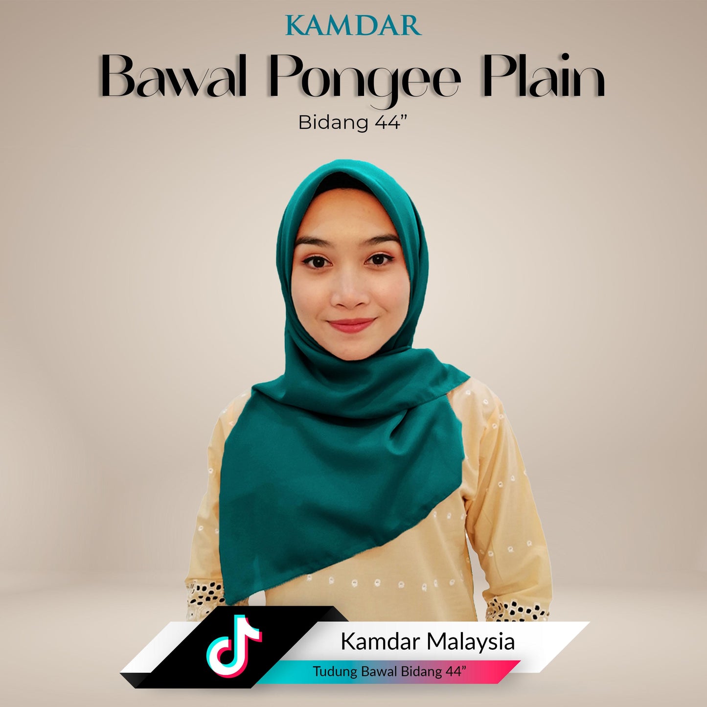 Elvia Pongee Plain Bawal 44"