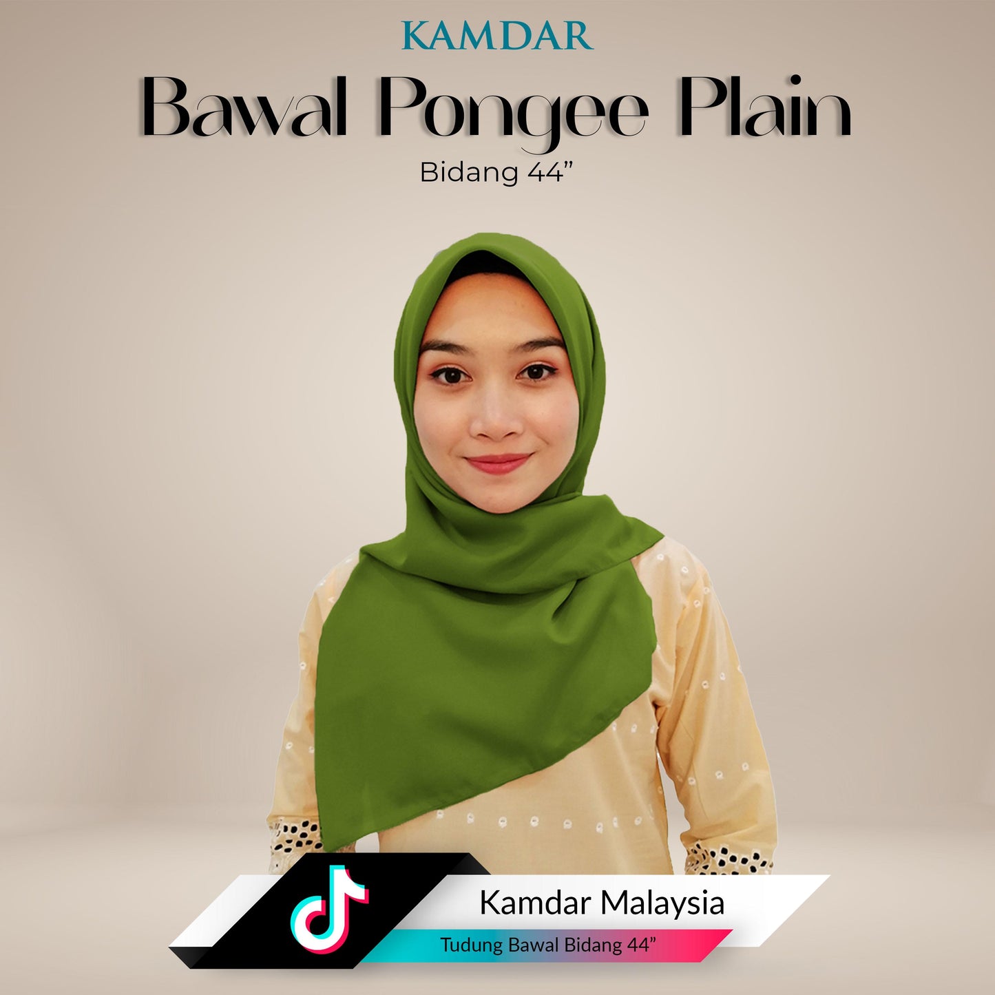 Elvia Pongee Plain Bawal 44"