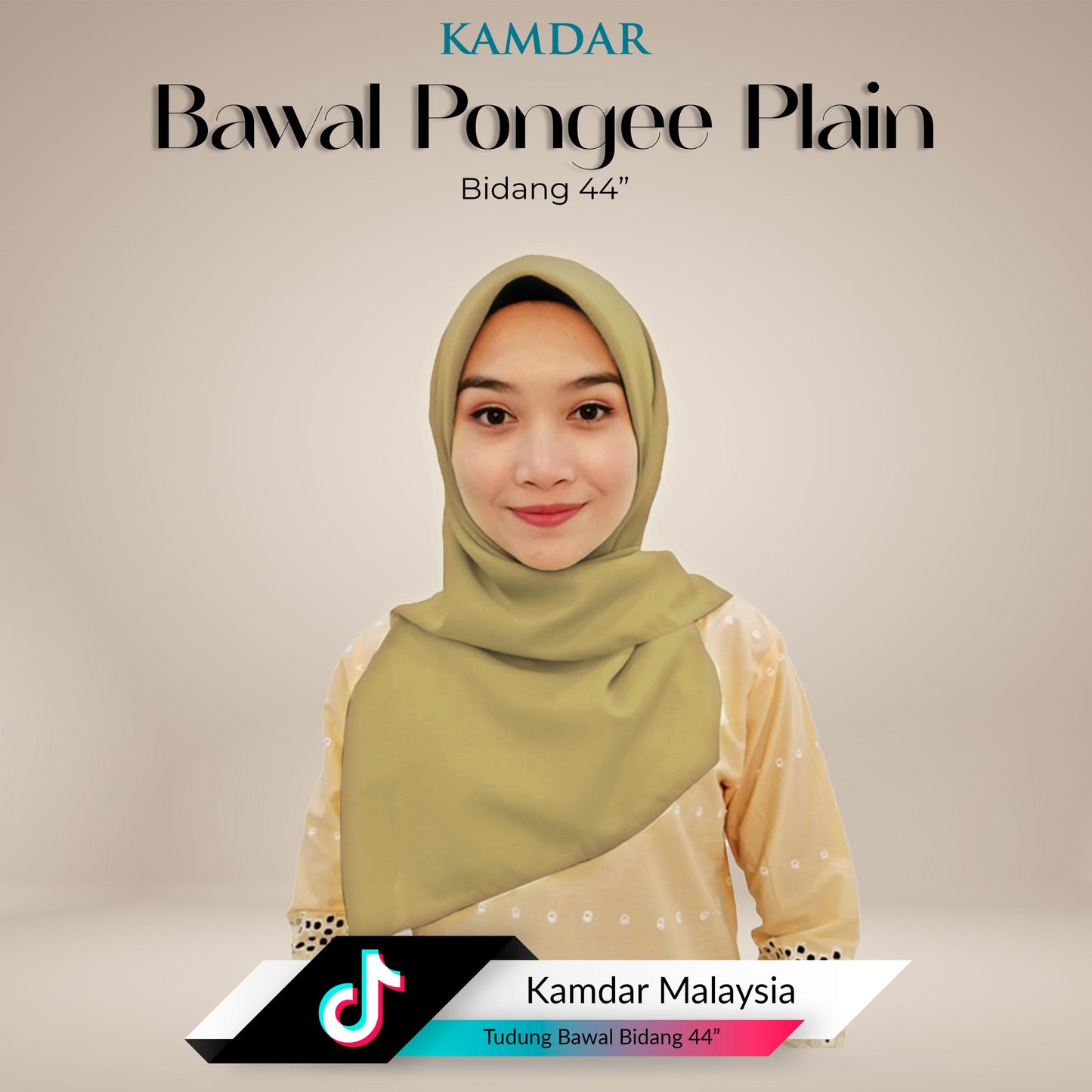 Elvia Pongee Plain Bawal 44"