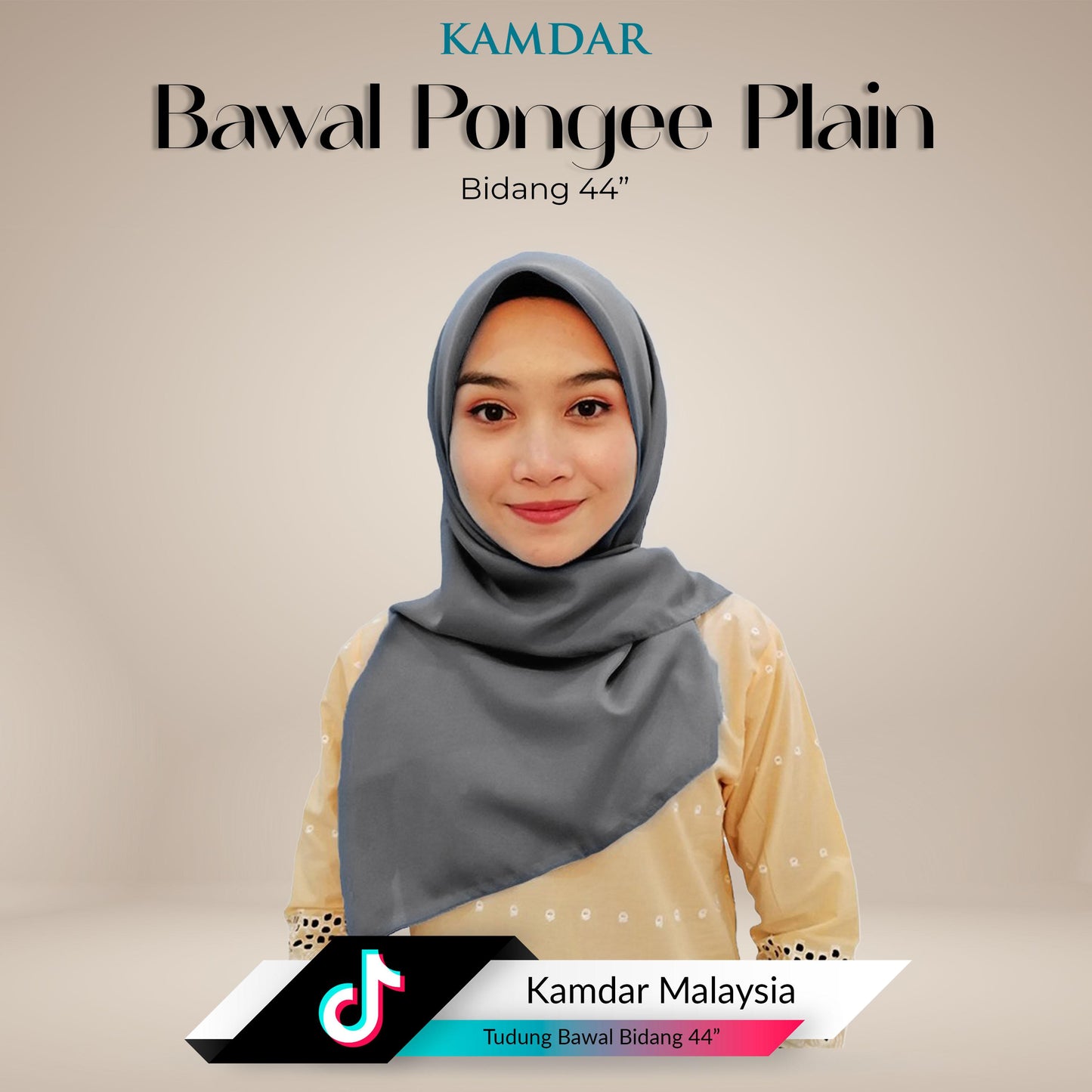 Elvia Pongee Plain Bawal 44"
