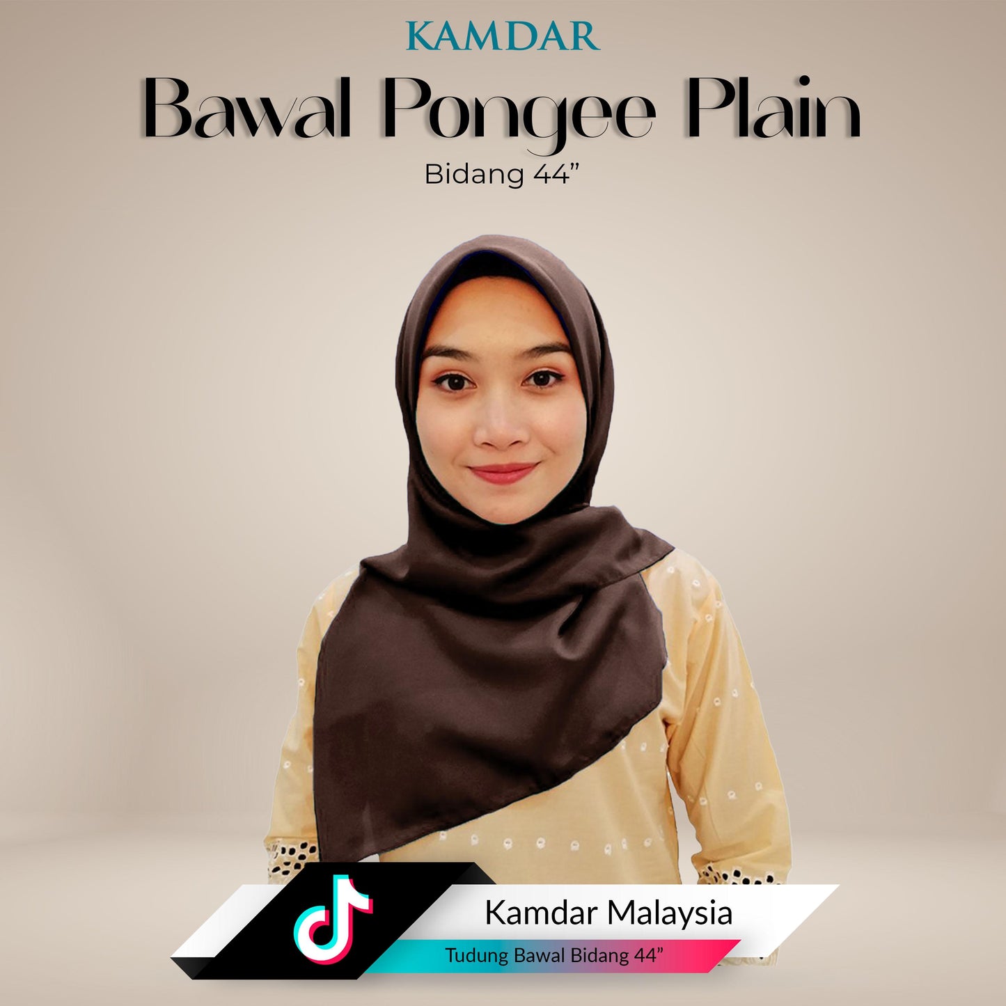 Elvia Pongee Plain Bawal 44"
