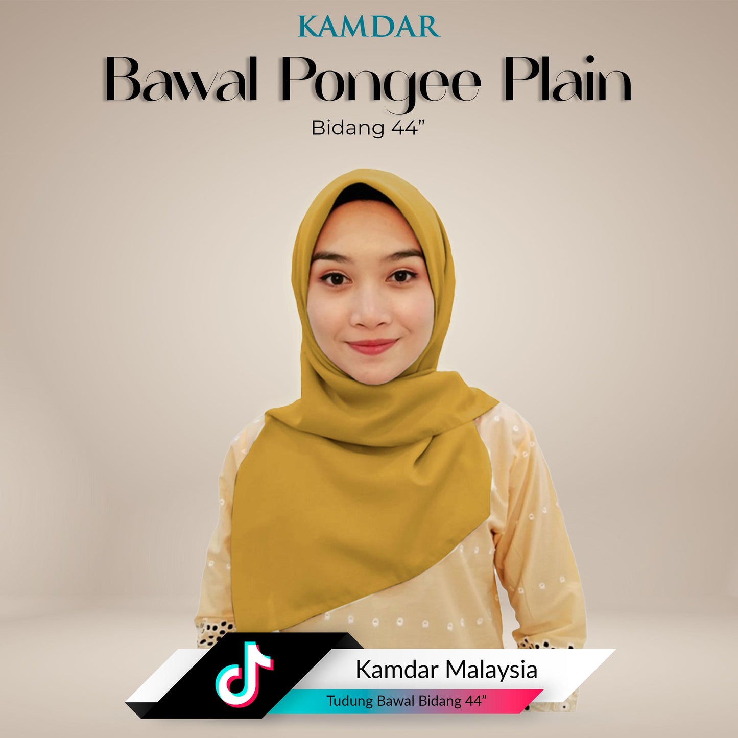 Elvia Pongee Plain Bawal 44"