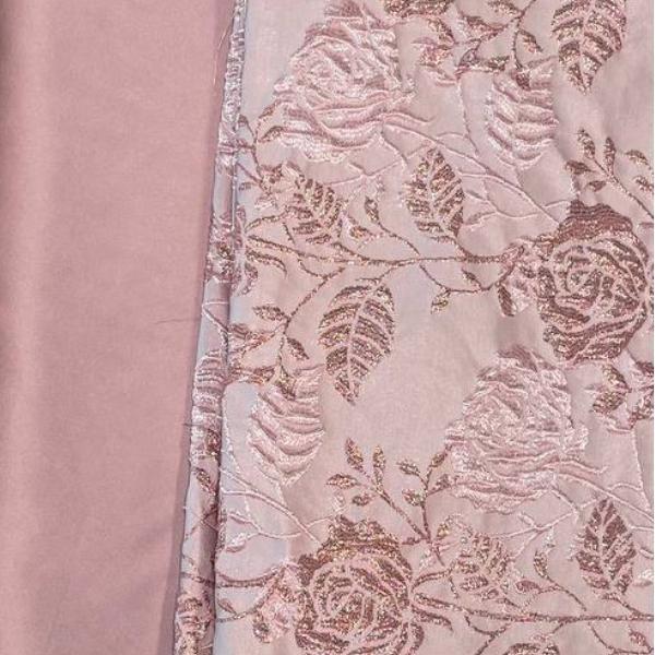 Larosa Floral Brocade Jacquard with Walter Italian Plain Satin Combo Set