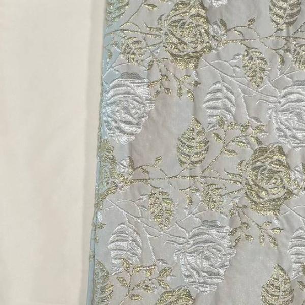 Larosa Floral Brocade Jacquard with Walter Italian Plain Satin Combo Set