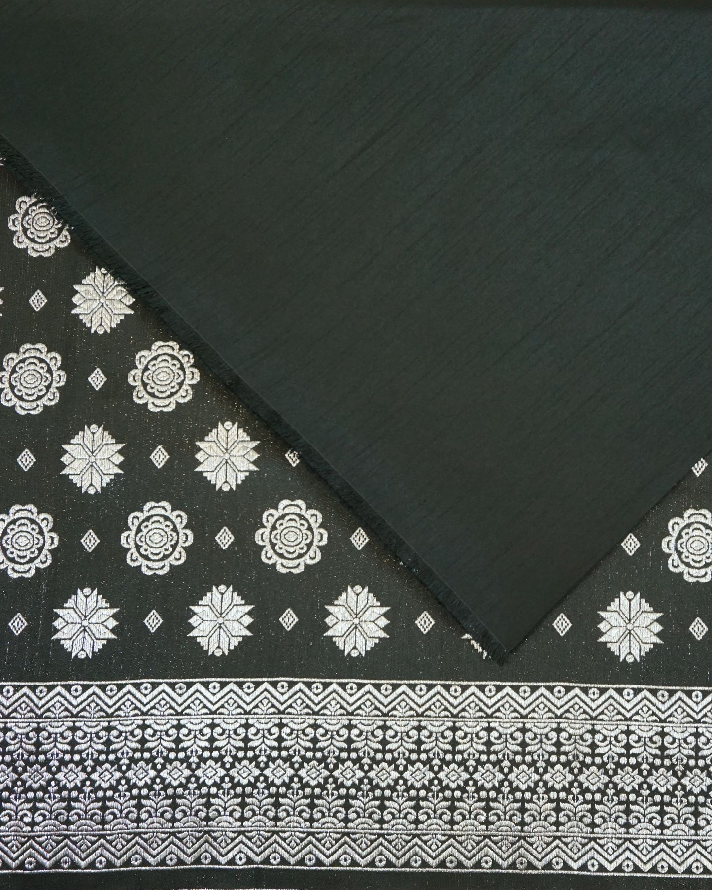 Silver Songket with Shantung Combo Set