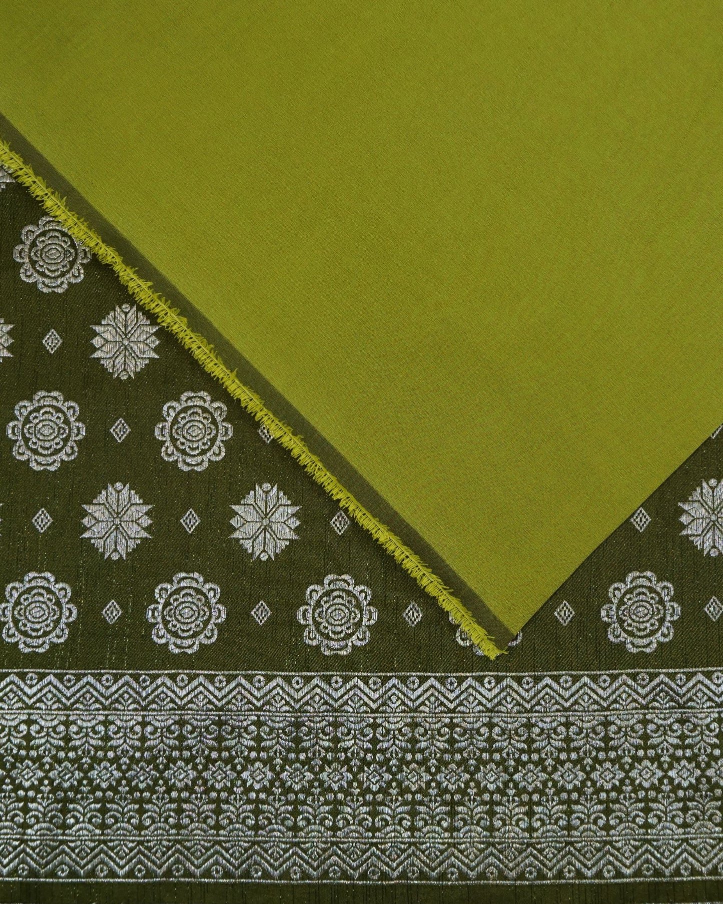 Silver Songket with Shantung Combo Set