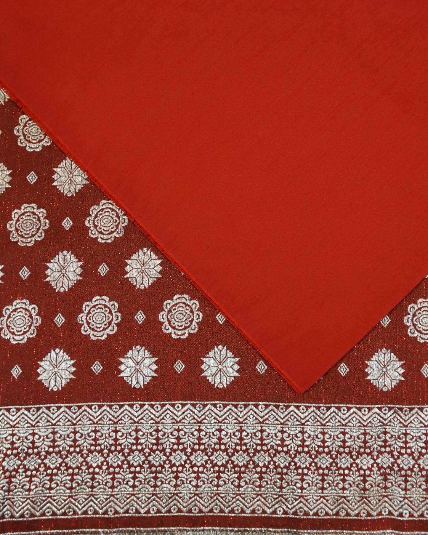 Silver Songket with Shantung Combo Set