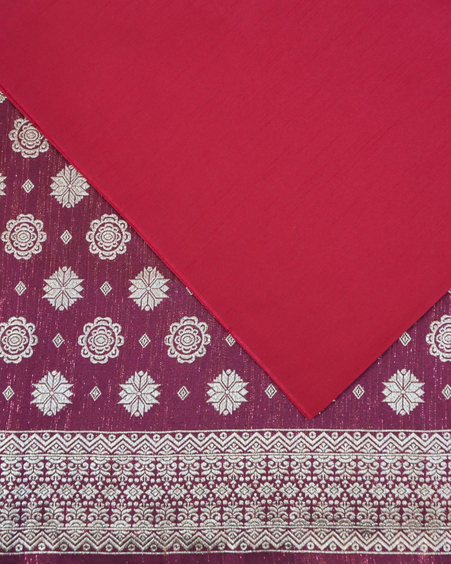 Silver Songket with Shantung Combo Set