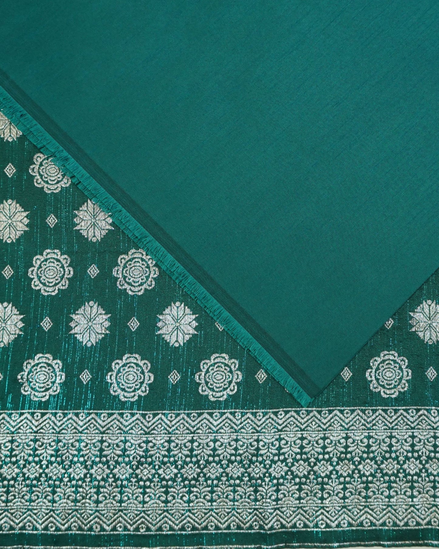 Silver Songket with Shantung Combo Set