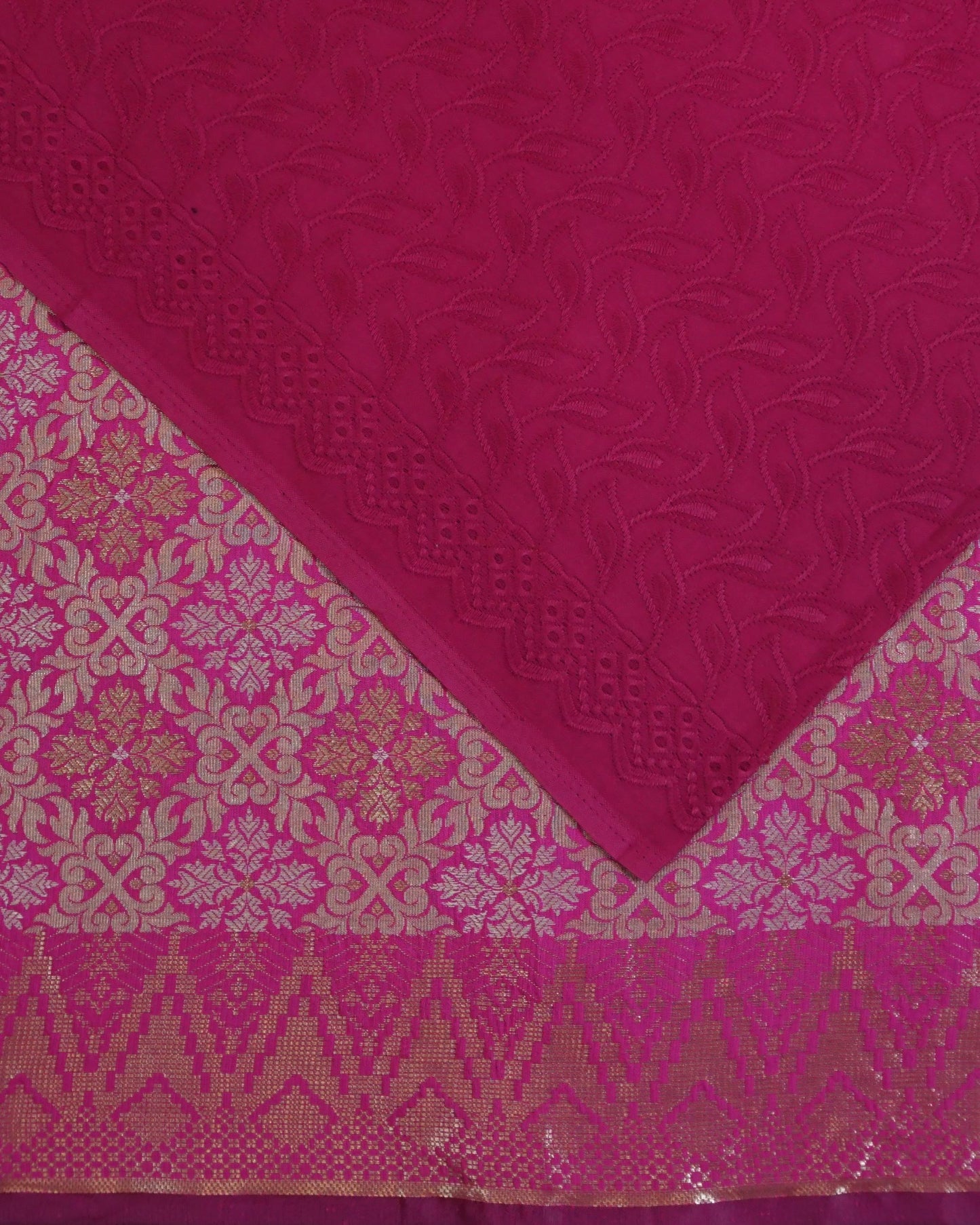 Embroidery Satin with Jacquard Combo Set