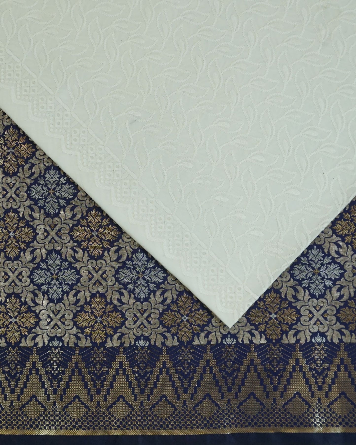 Embroidery Satin with Jacquard Combo Set