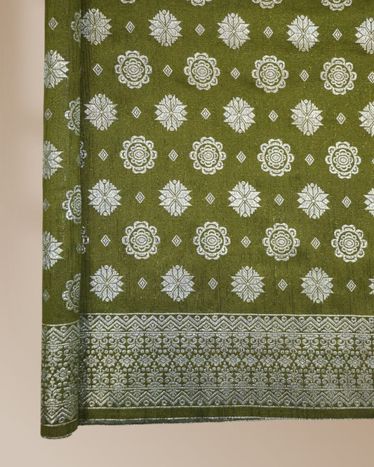 Temasik Merona One Tone Metallic Songket 44"