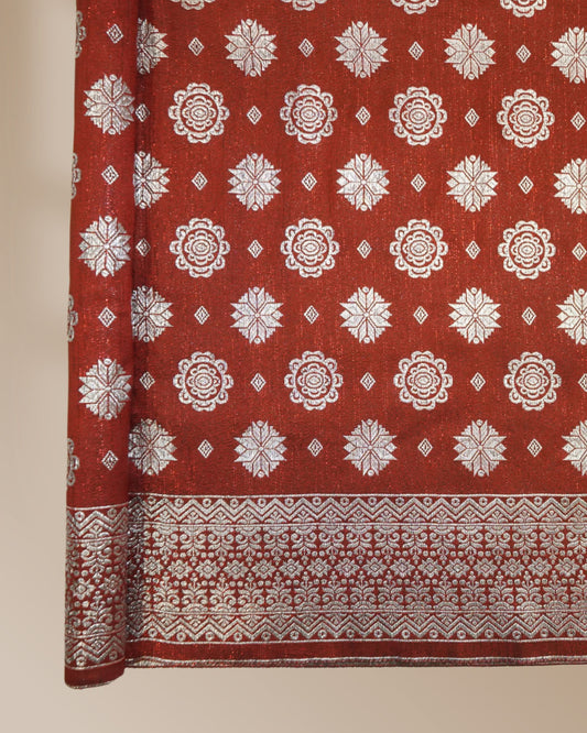 Temasik Merona One Tone Metallic Songket 44"