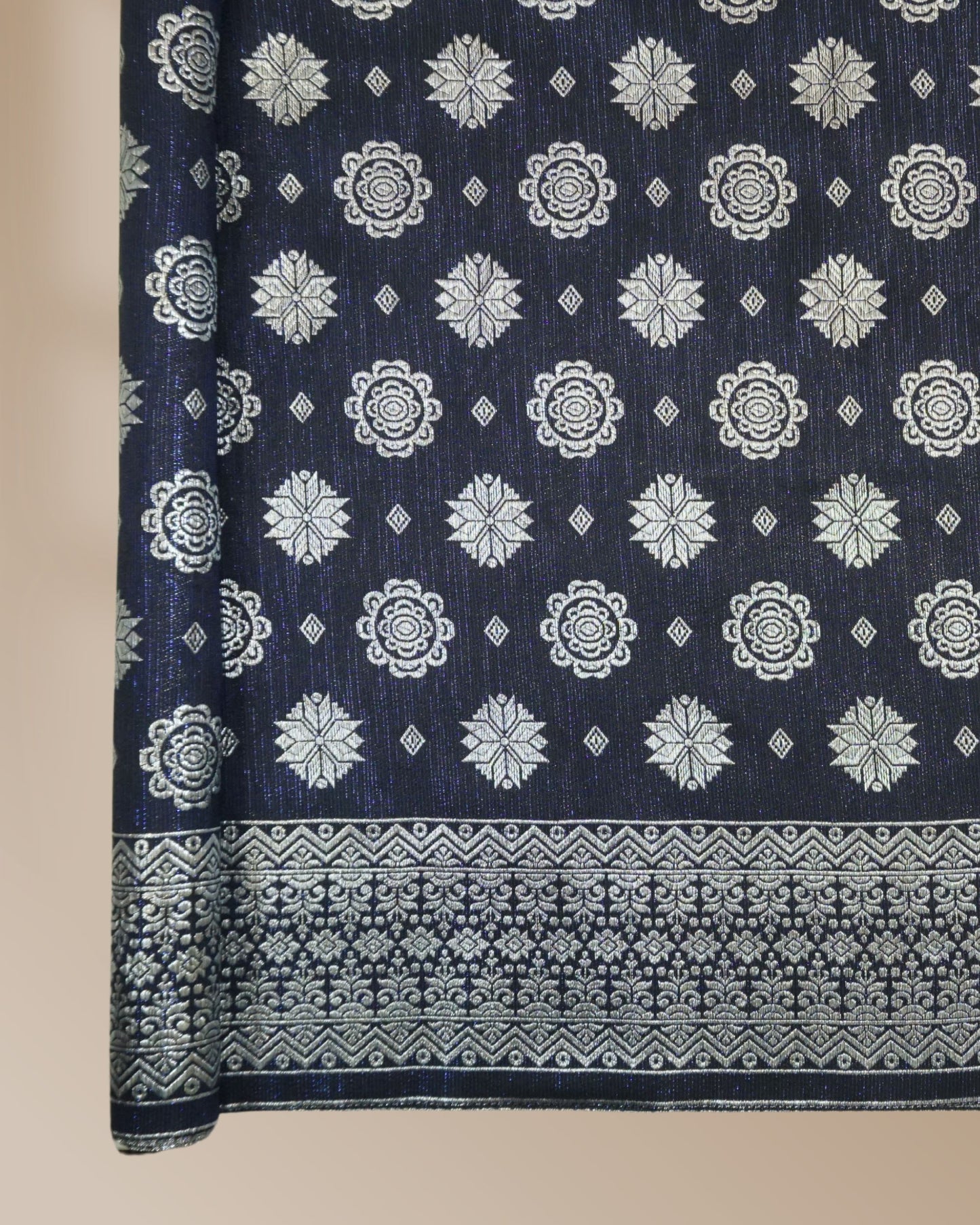 Temasik Merona One Tone Metallic Songket 44"