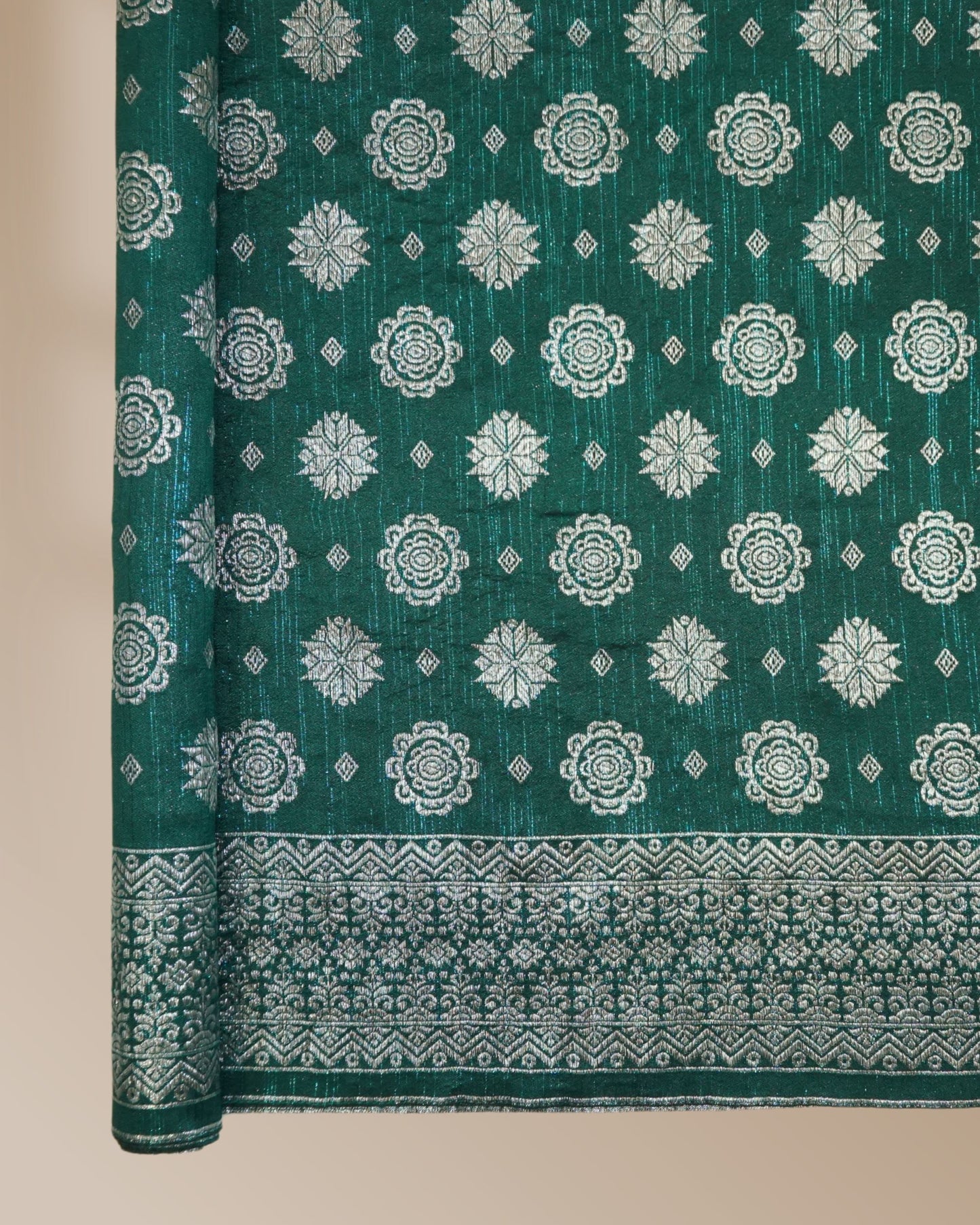 Temasik Merona One Tone Metallic Songket 44"