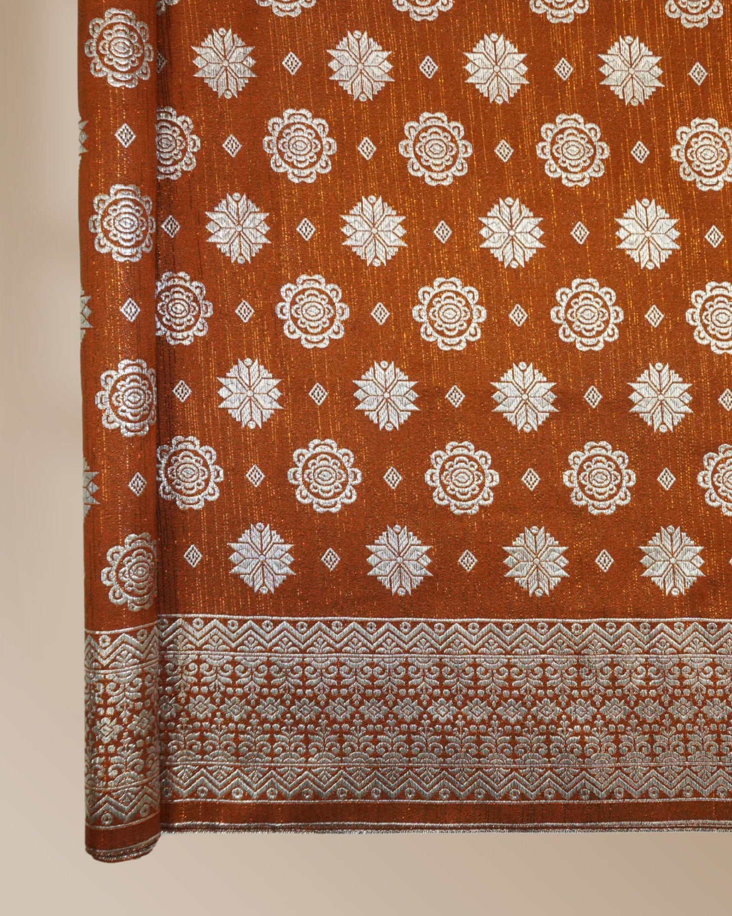 Temasik Merona One Tone Metallic Songket 44"