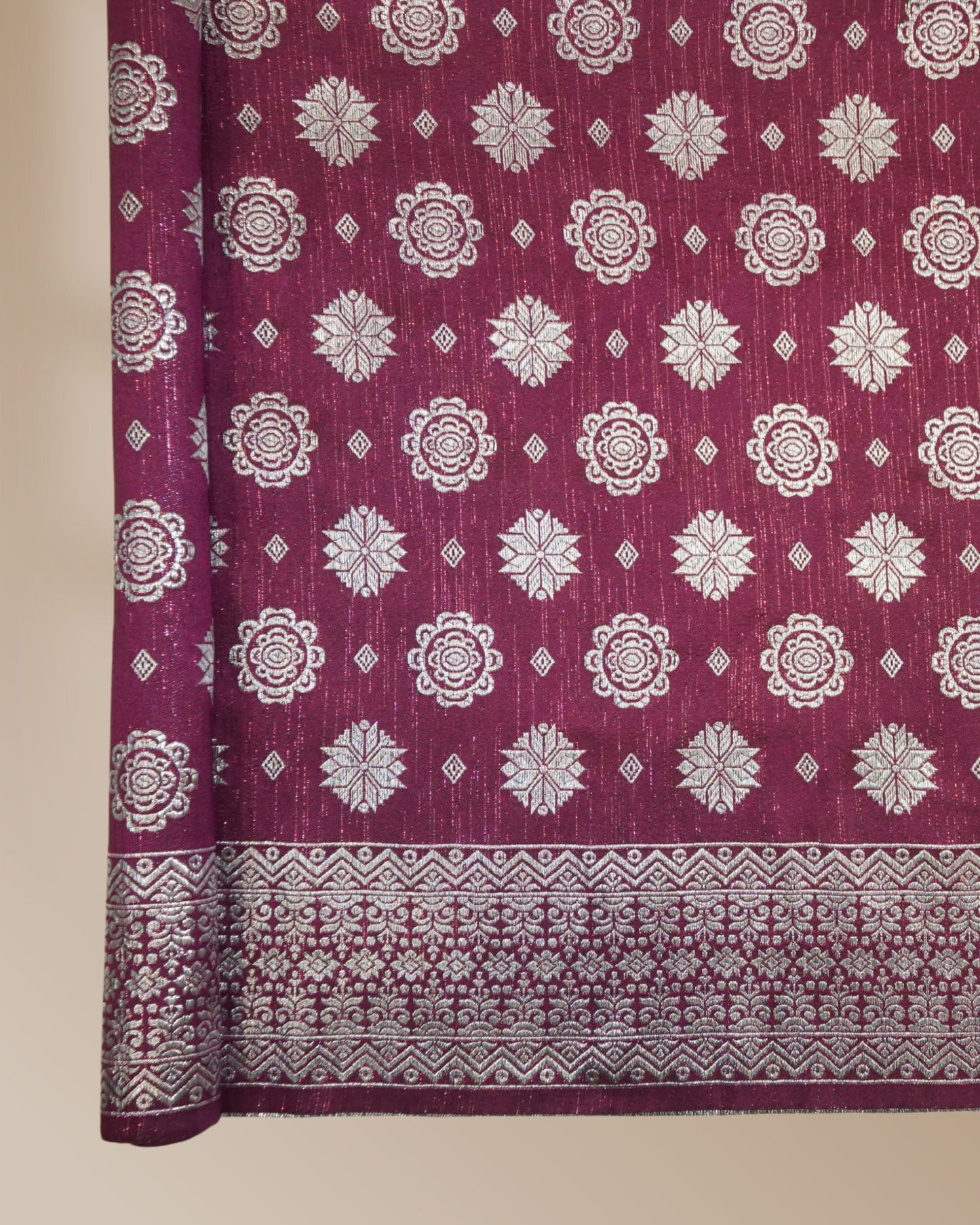 Temasik Merona One Tone Metallic Songket 44"