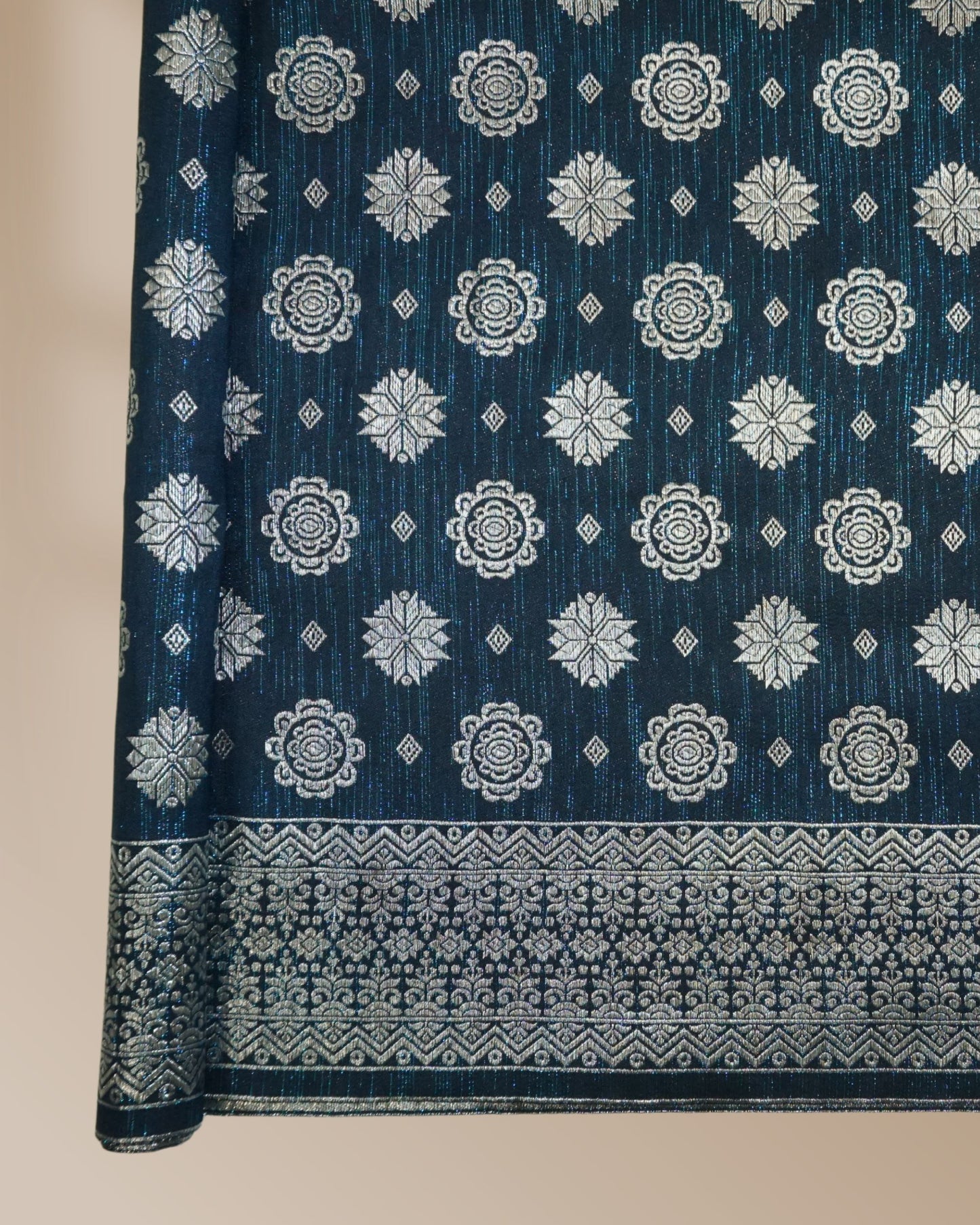 Temasik Merona One Tone Metallic Songket 44"