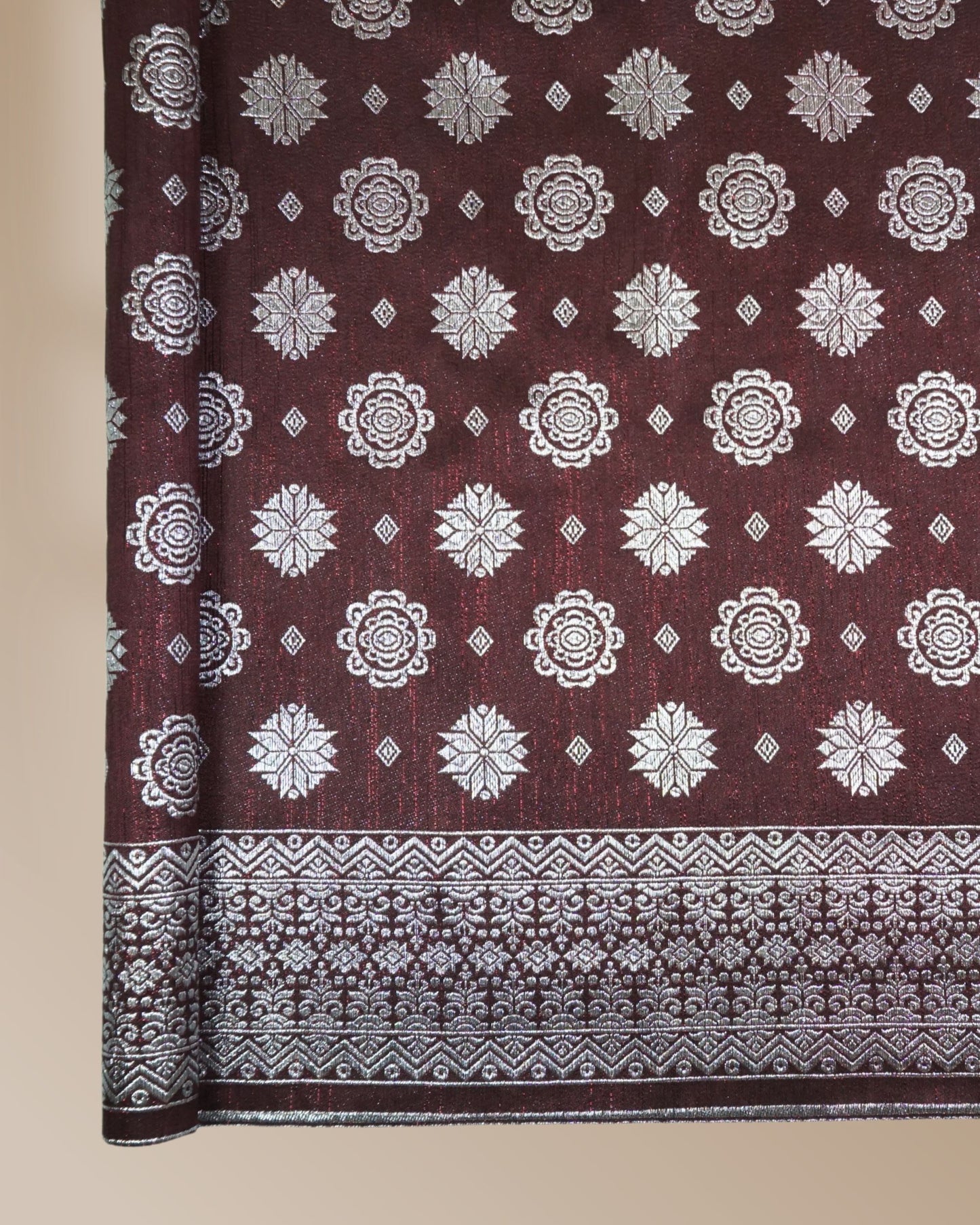 Temasik Merona One Tone Metallic Songket 44"