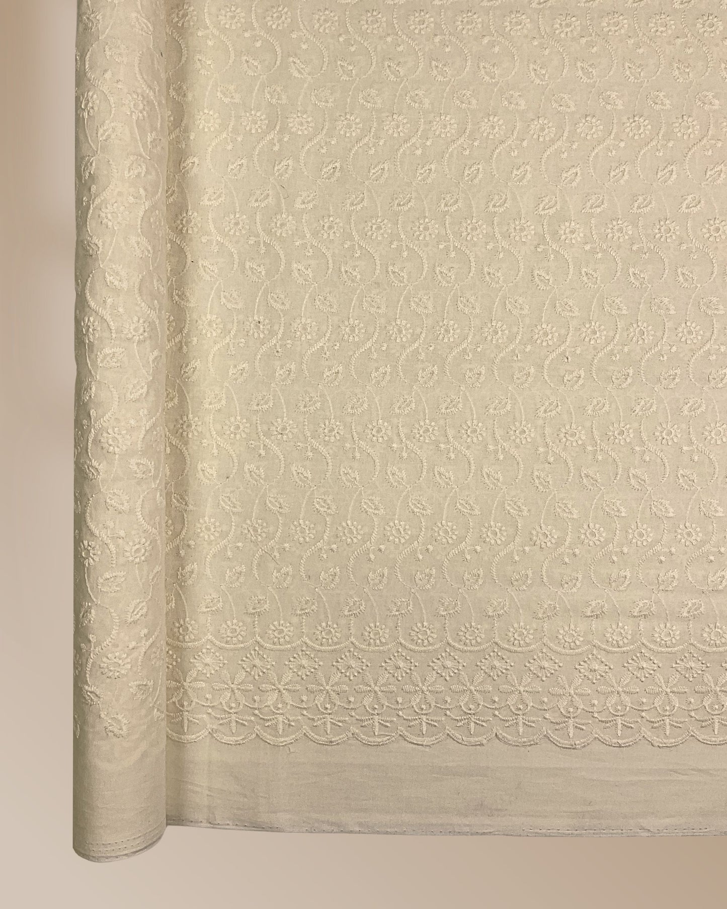 Leaf Cotton Cambric Embroidery 40S 44"
