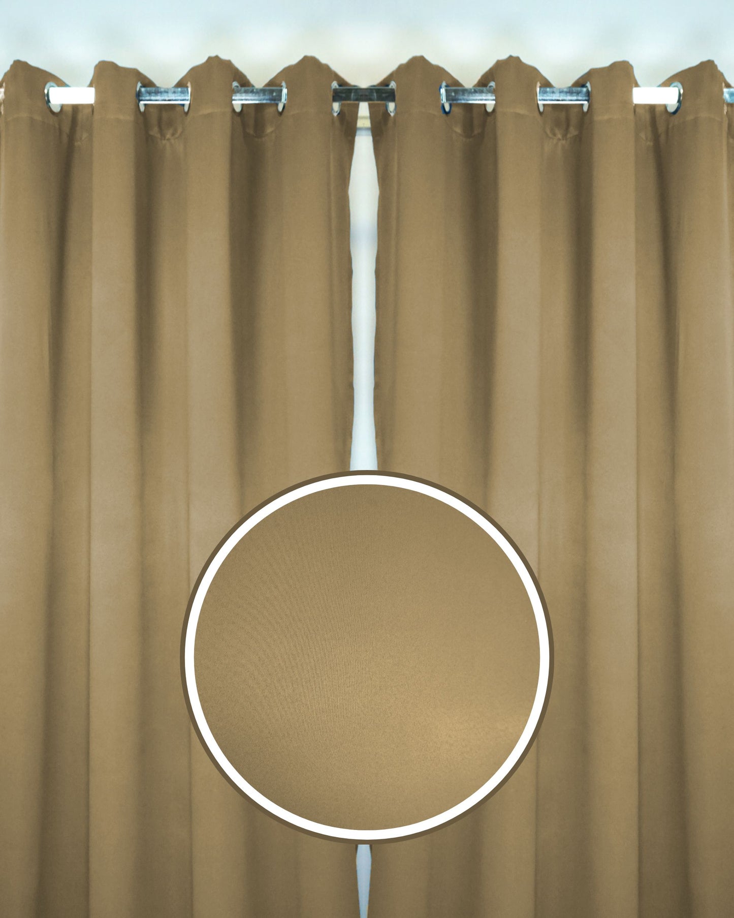 Rinova Dimout Fabric Ring Curtain (Ready Made)