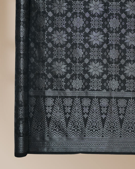 Bayangan Seroja Metallic Songket 44"