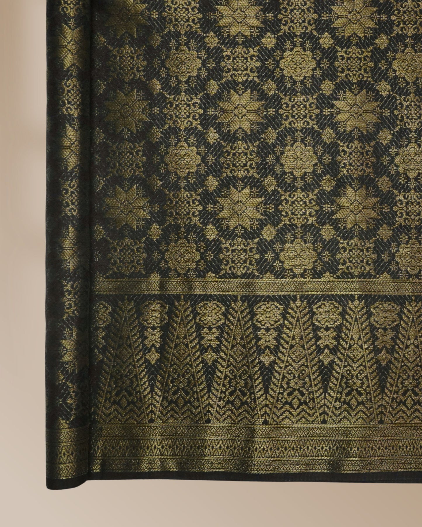 Bayangan Seroja Metallic Songket 44"