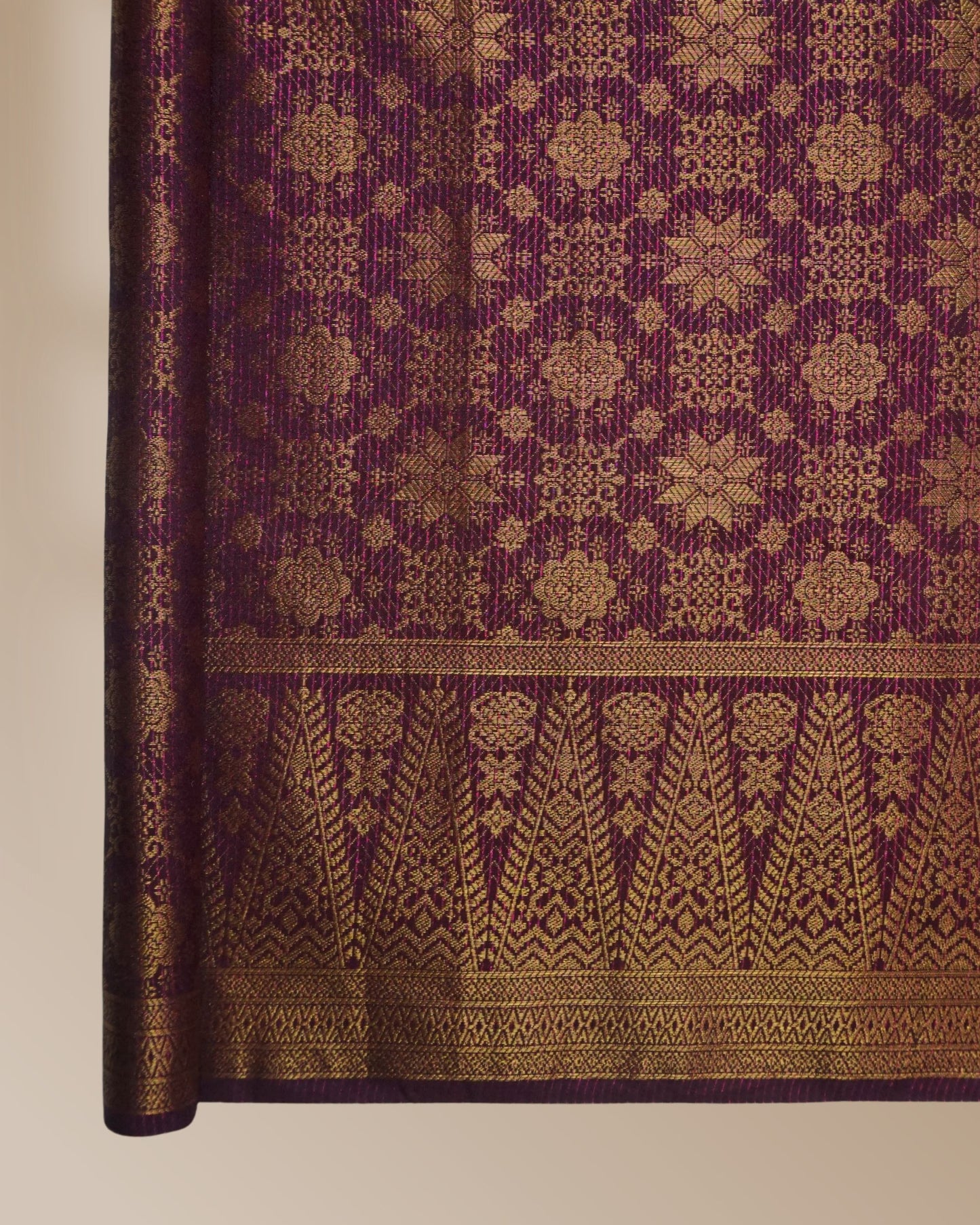 Bayangan Seroja Metallic Songket 44"