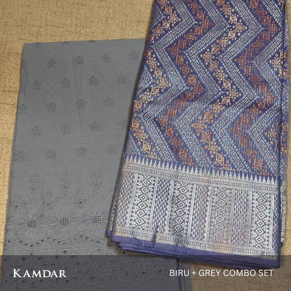 Combo Set Cotton Embroidery with Songket Multicolor