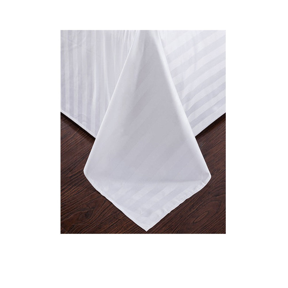 Flat Stripe Cotton Polyester Bedsheet