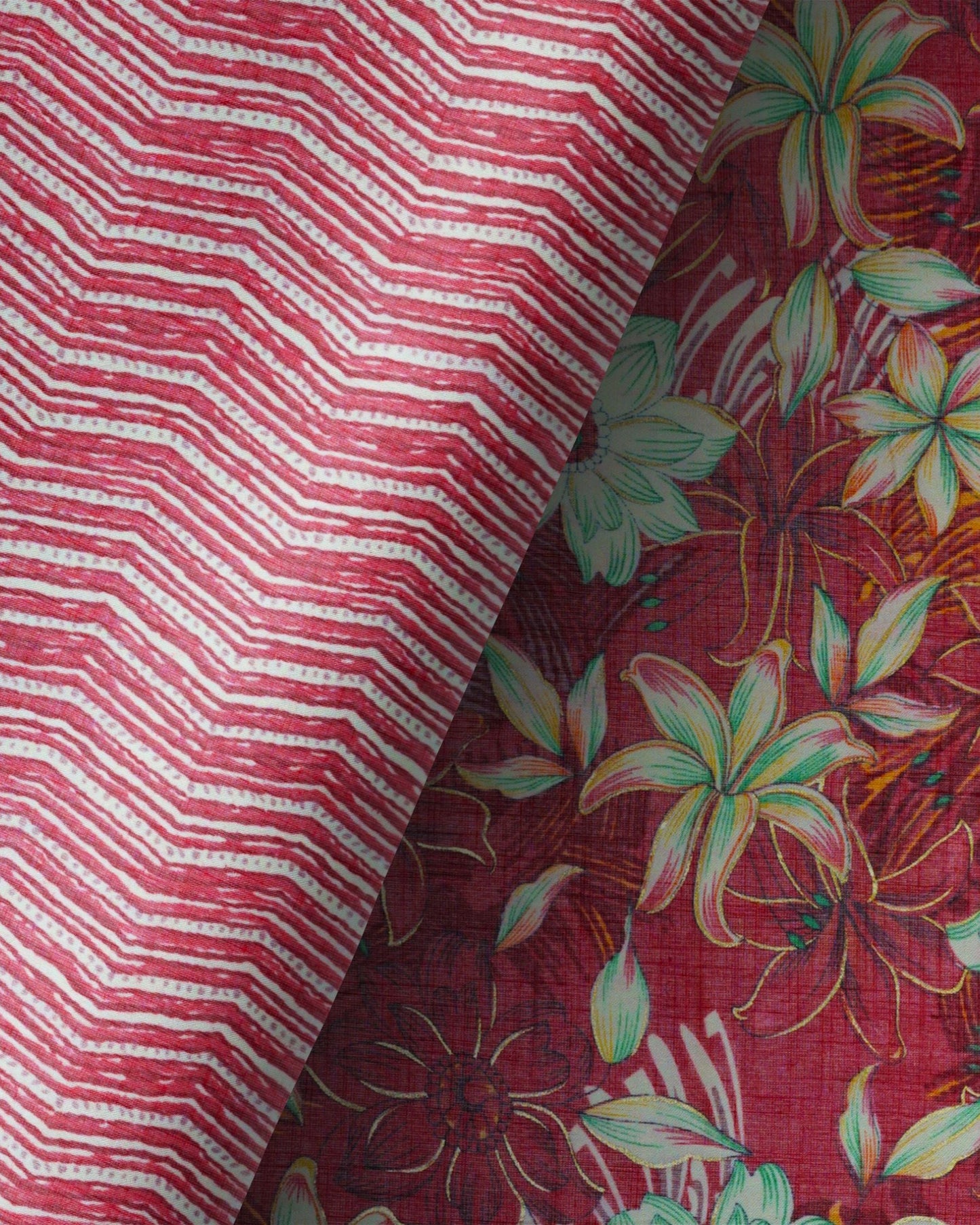 Sunhine Capusel Slub Prints With Capusel Slub Combo 58"