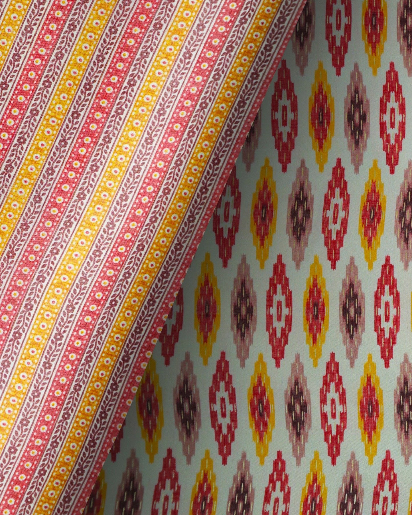 Smiley Rayon Capsule Slub Foil Prints Combo Set 44"
