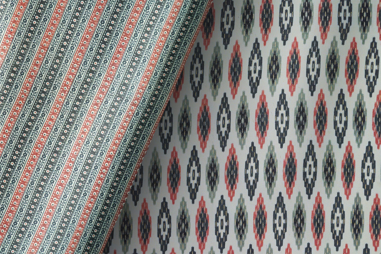 Smiley Rayon Capusel Slub Foil Prints Combo 44"