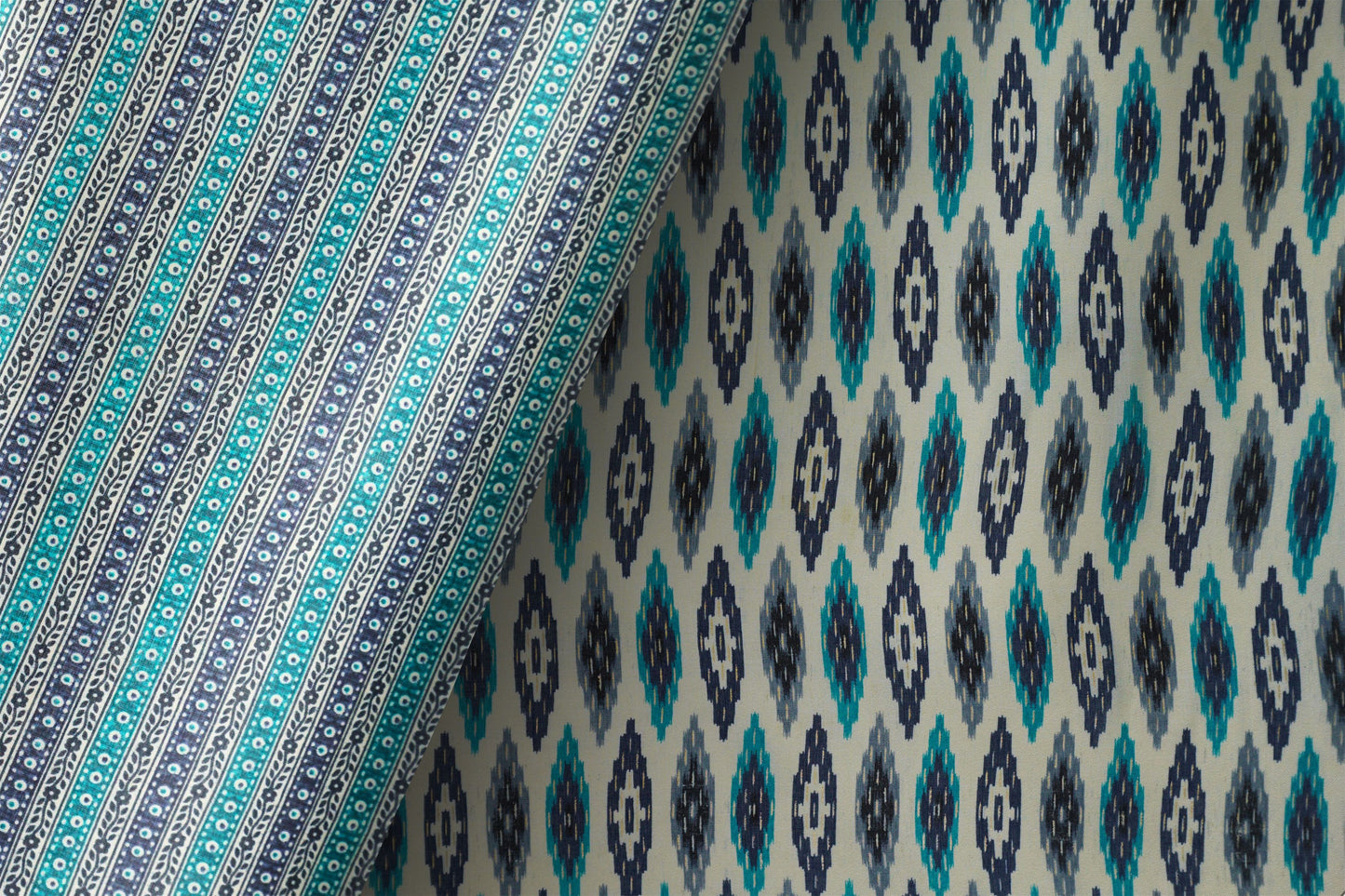 Smiley Rayon Capusel Slub Foil Prints Combo 44"