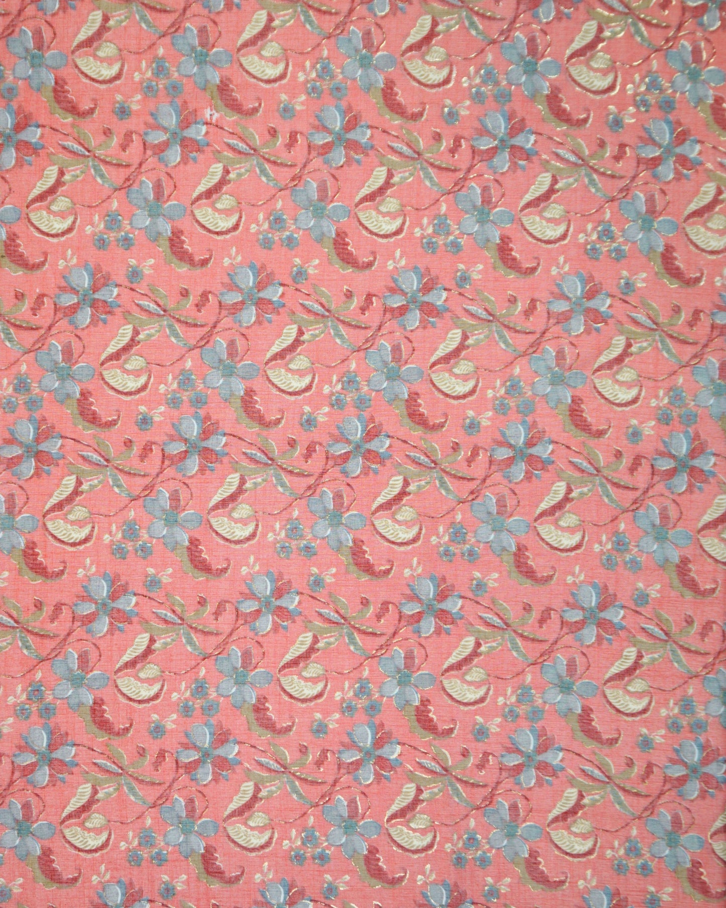 Floral Suhani Capusel Slub Foil Prints 44"
