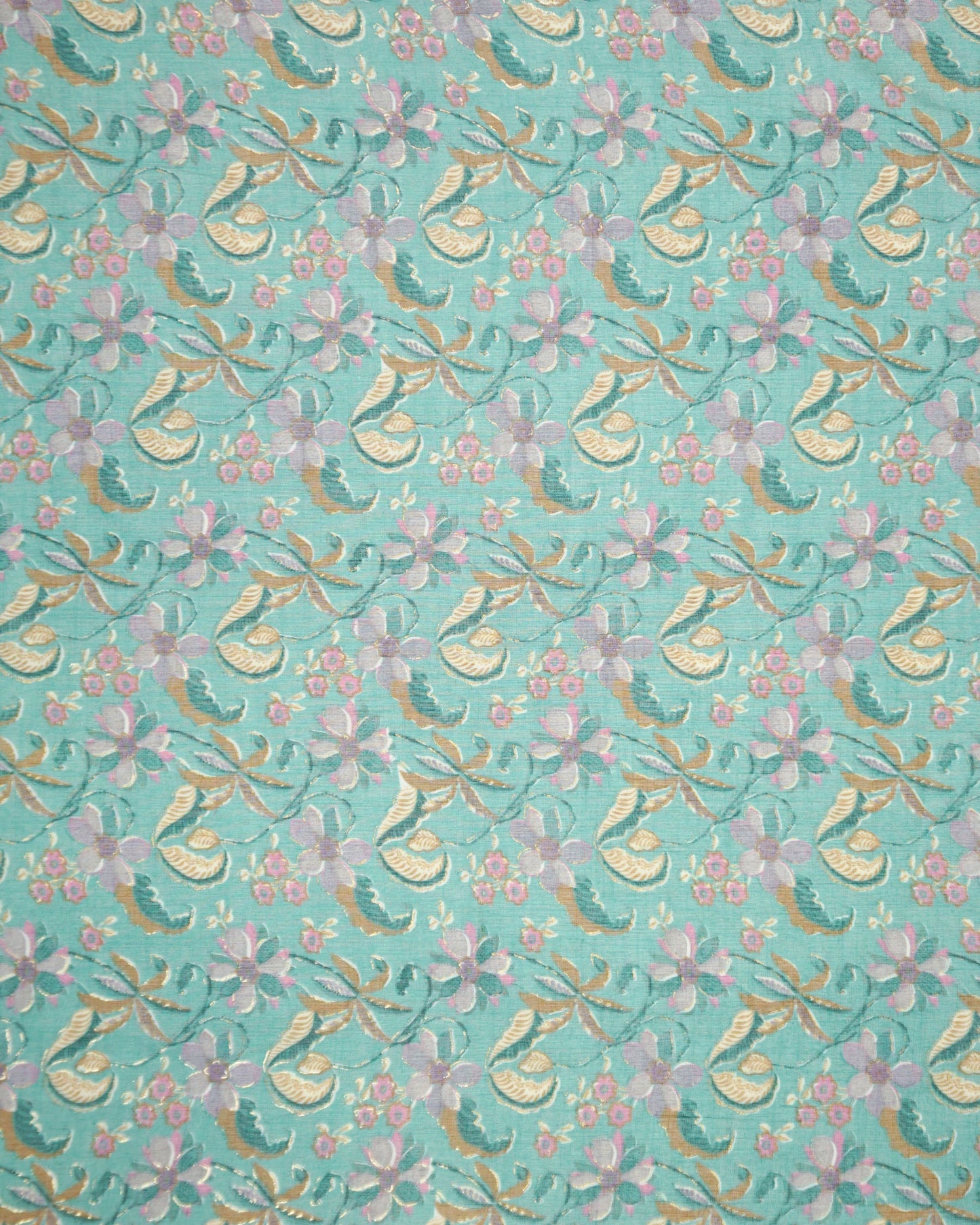 Floral Suhani Capusel Slub Foil Prints 44"