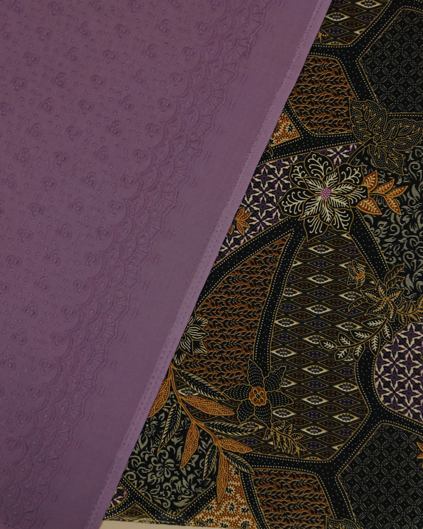 Rona Sari Dewi Nusantara Batik with Chikan Cotton Cambric 44" Combo Set