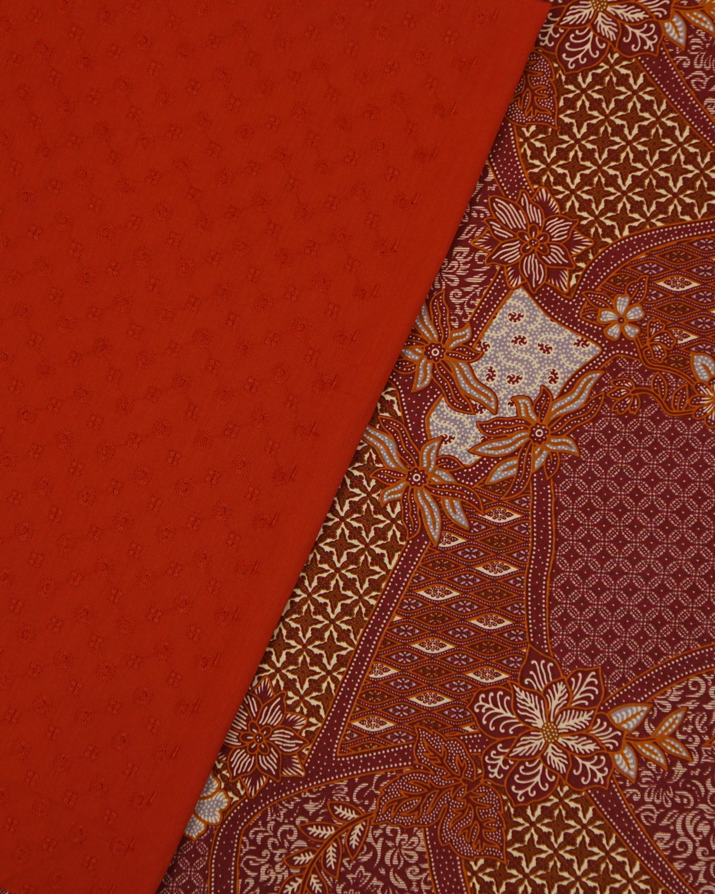 Rona Sari Dewi Nusantara Batik with Chikan Cotton Cambric 44" Combo Set