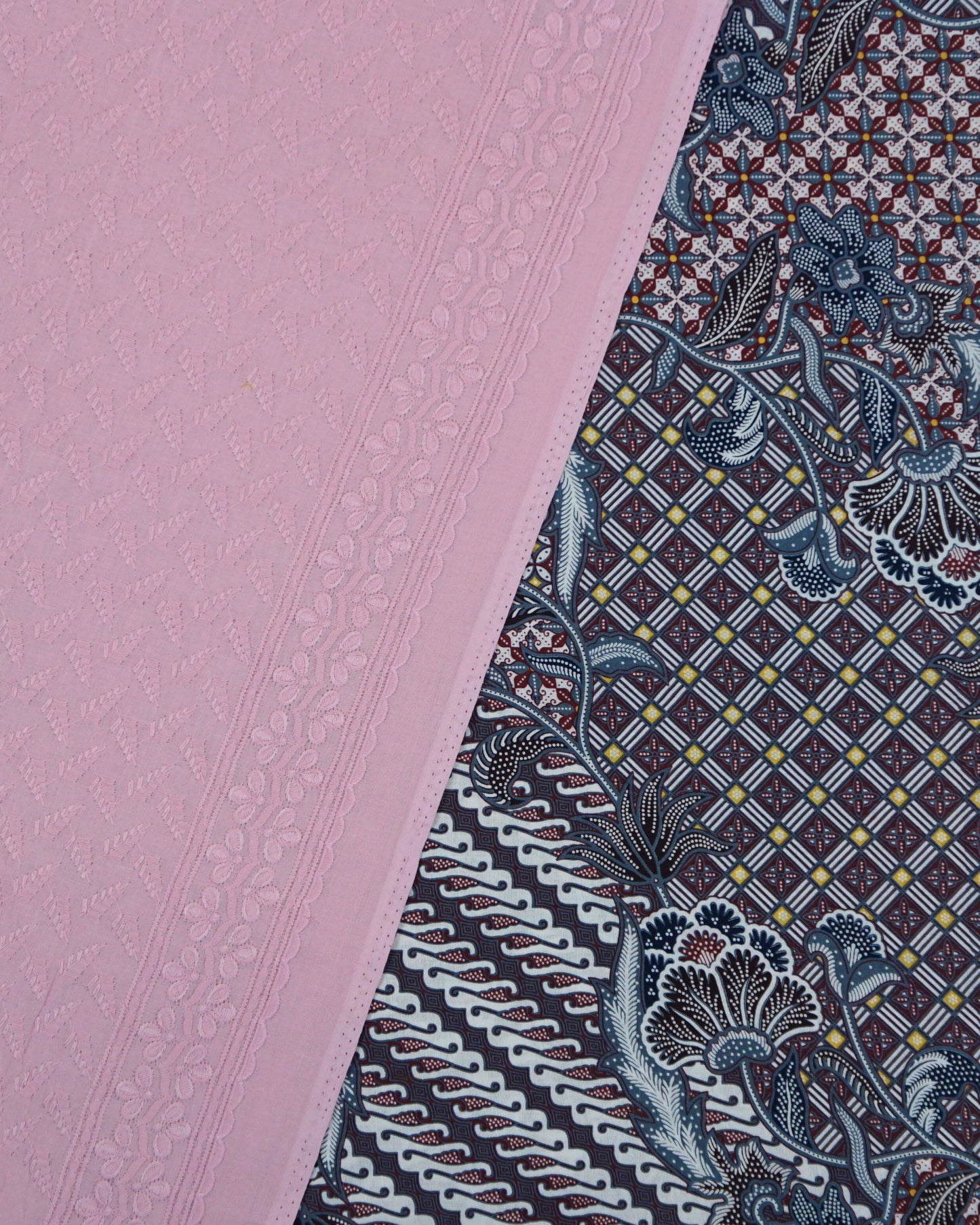 Senja Dewi Nusantara Batik Cotton with Cotton Cambric Embroidery Combo Set