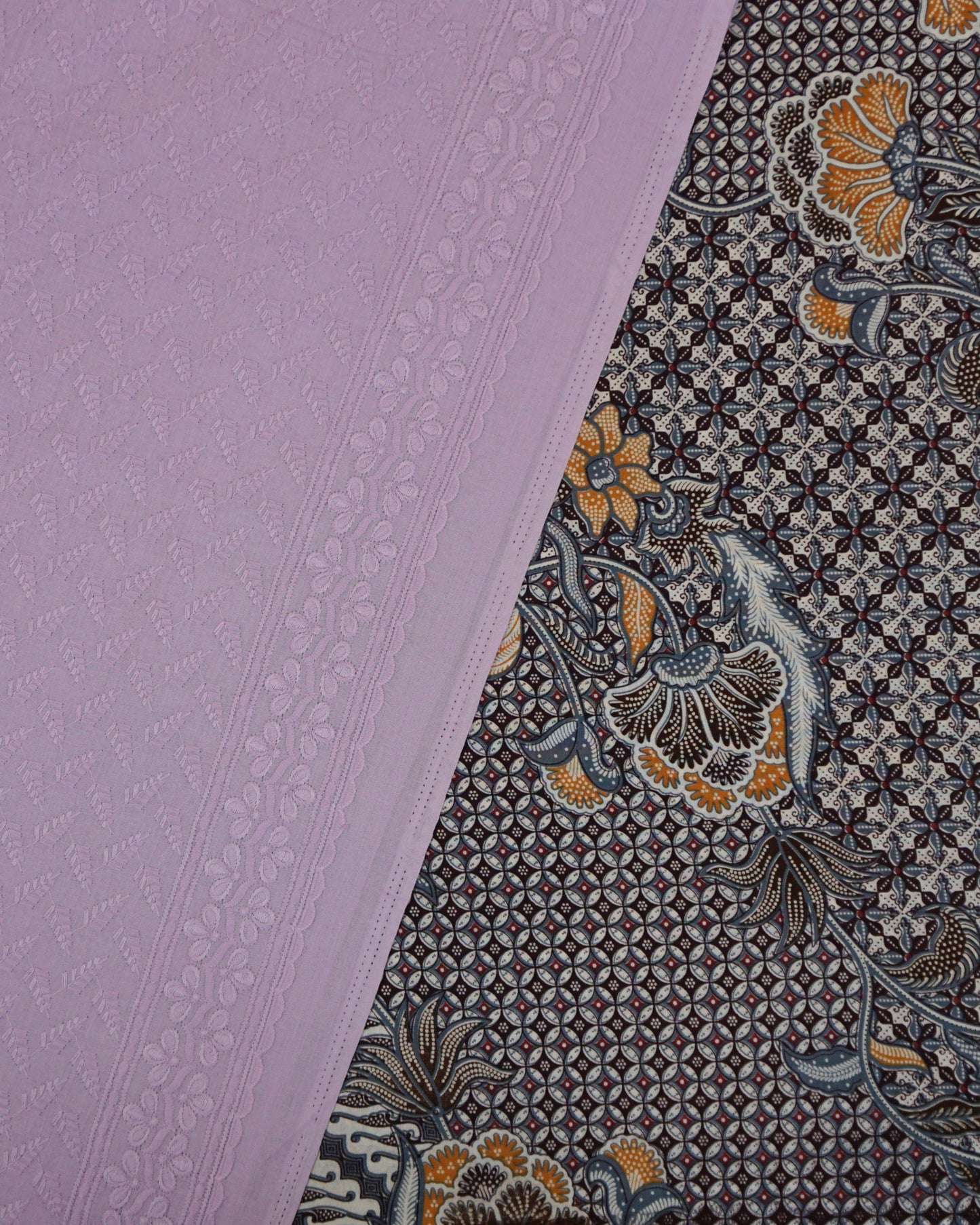 Senja Dewi Nusantara Batik Cotton with Cotton Cambric Embroidery Combo Set