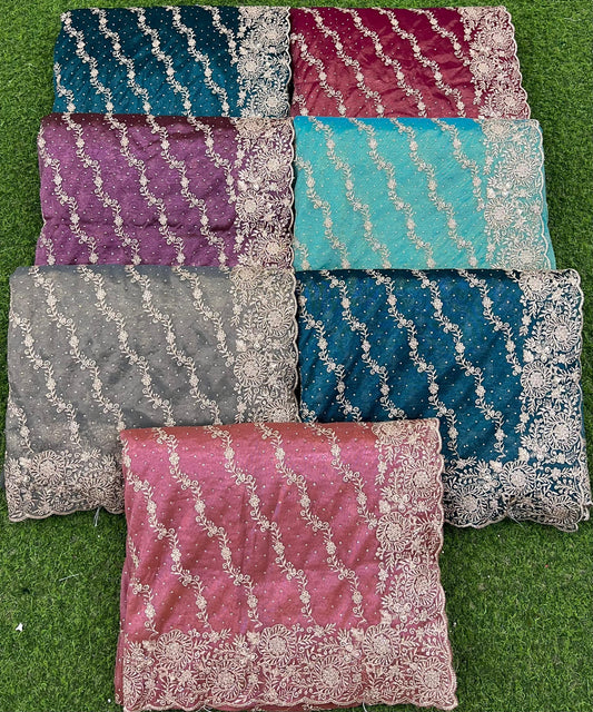 Net Saree Design 1