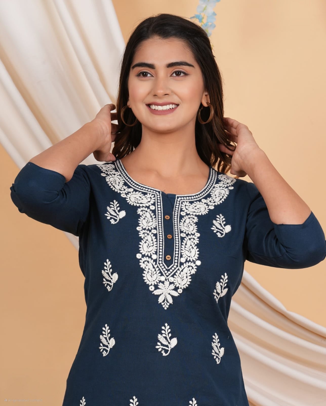 Short Kurti Chikan Thread