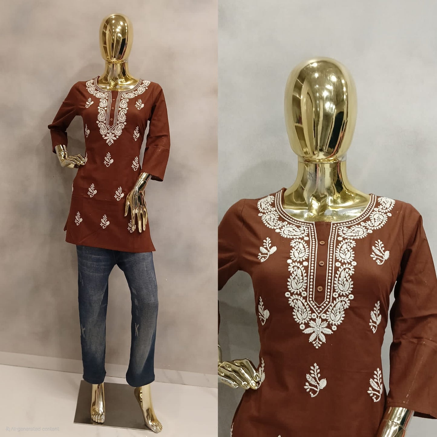 Short Kurti Chikan Thread