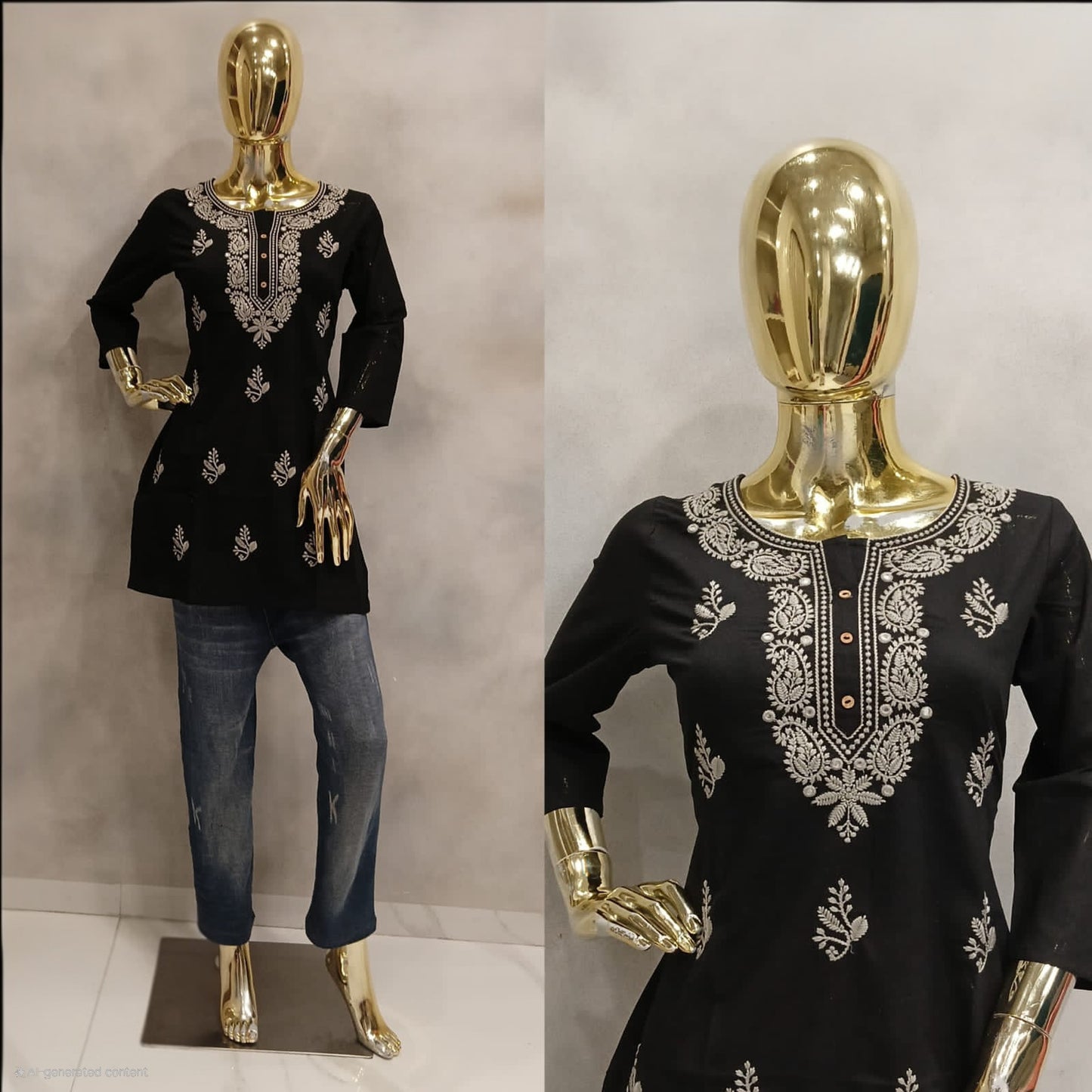Short Kurti Chikan Thread