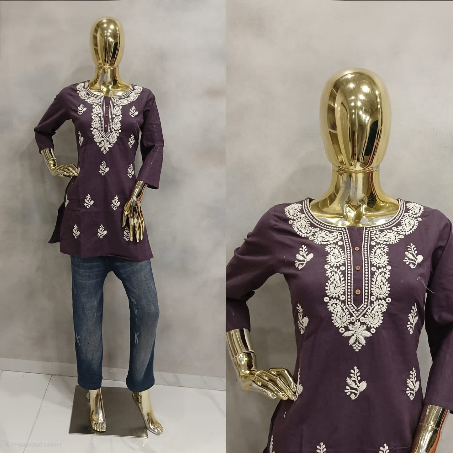 Short Kurti Chikan Thread