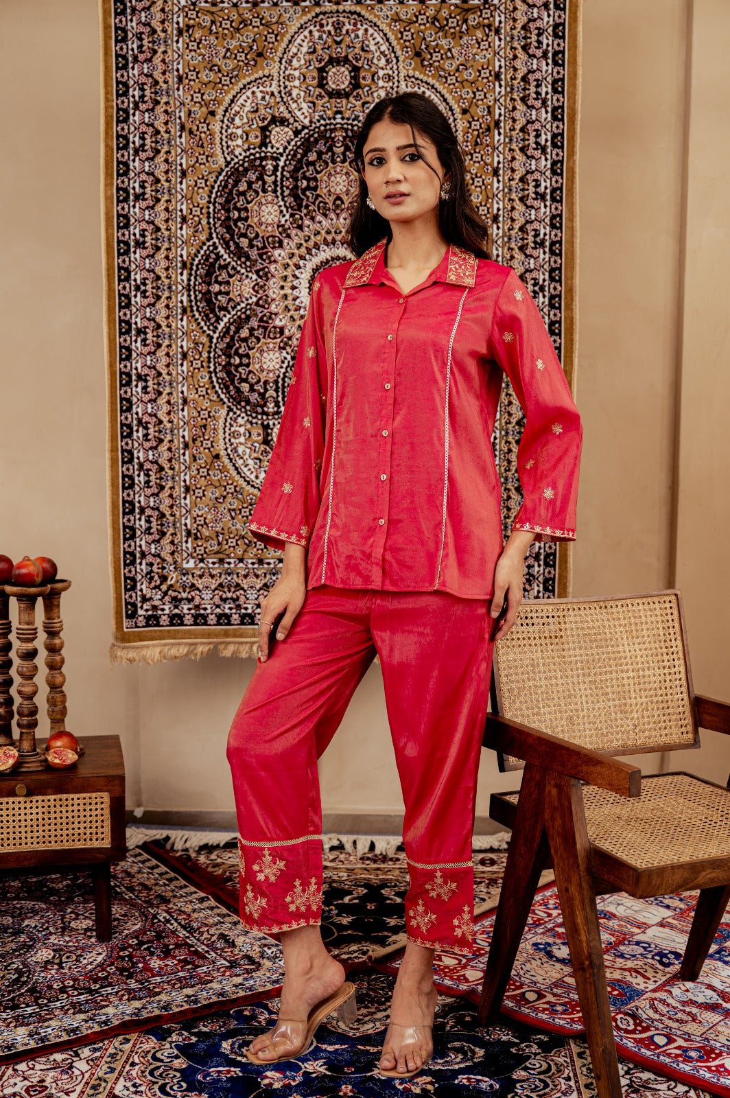 Fancy Embroidered Indo Ethnic Set